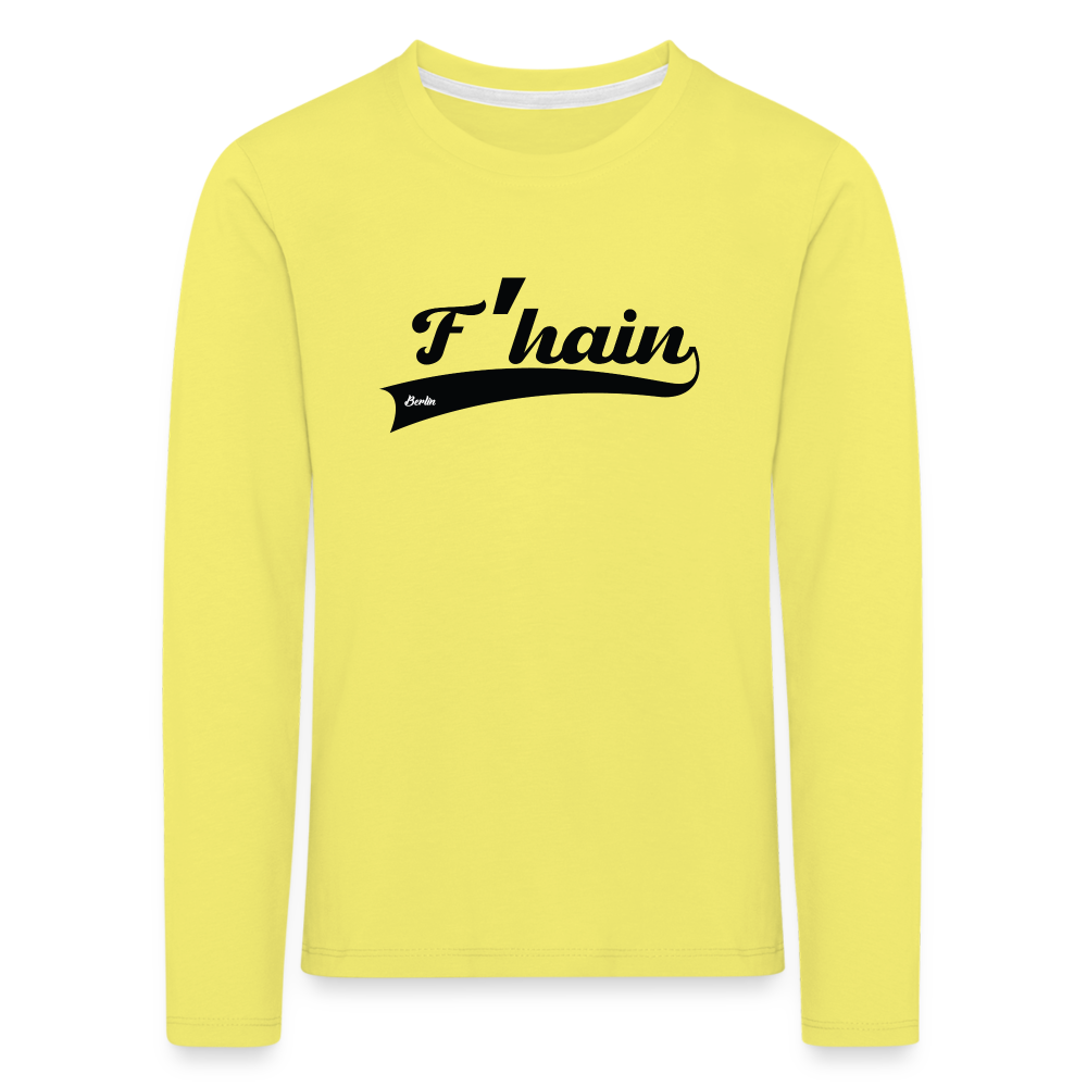 F'hain - Kinder Langarmshirt - Gelb