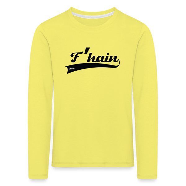 F'hain - Kinder Langarmshirt - Gelb
