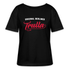 Trulla - Relaxed Rundhals Frauen Bio-T-Shirt - Schwarz