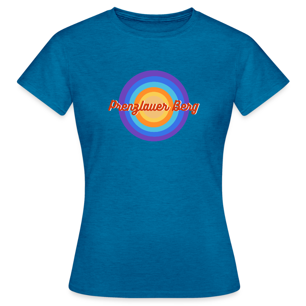 Prenzlauer Berg Retro - Frauen Premium T-Shirt - Antikblaues Saphir meliert