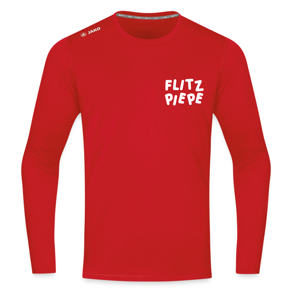 Flitzpiepe - Männer Sport Langamshirt - Rot