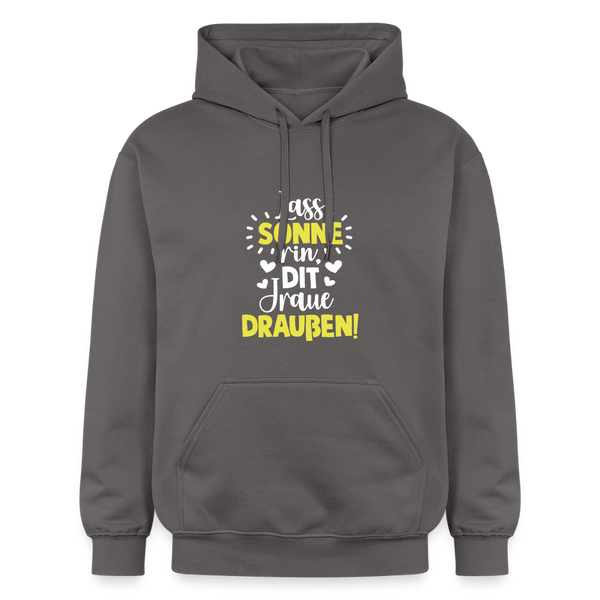 Lass Sonne rin, dit Jraue draußen! - Hoodie - Dunkelgrau