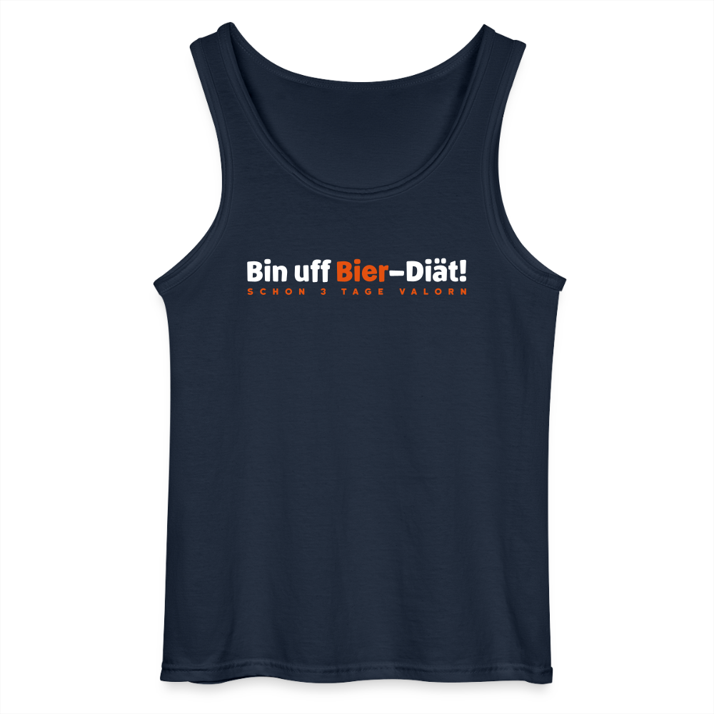 Bin uff Bier-Diät! (schon 3 Tage valorn) - Männer Tank Top - Navy