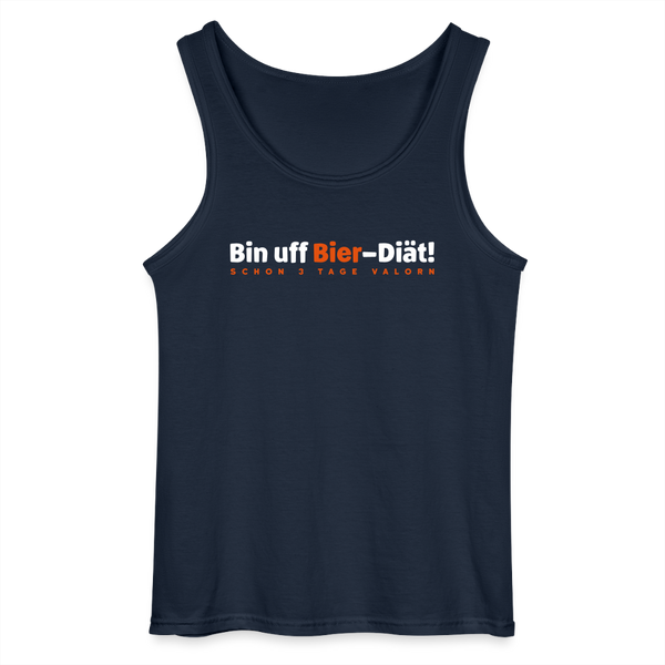 Bin uff Bier-Diät! (schon 3 Tage valorn) - Männer Tank Top - Navy