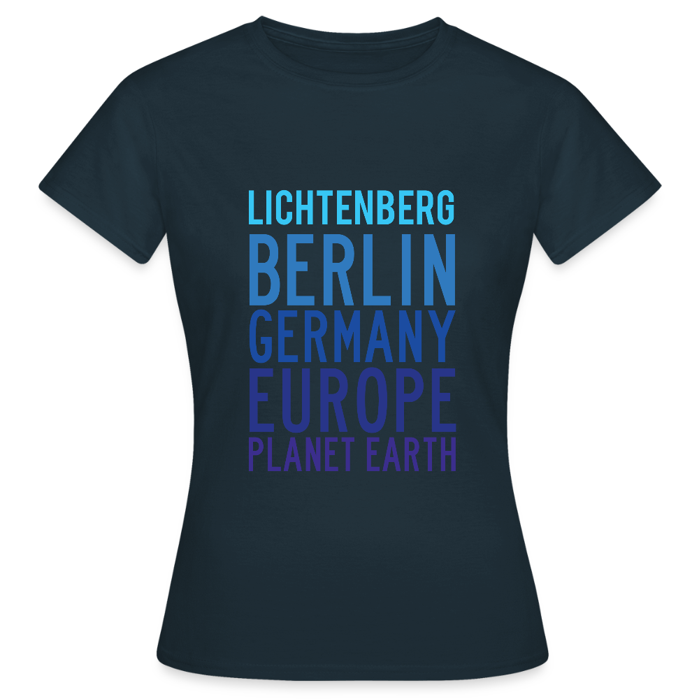 Lichtenberg Planet Earth - Frauen Premium T-Shirt - Navy