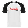 Marzahn Berlin - Männer Baseball T-Shirt - Weiß/Schwarz