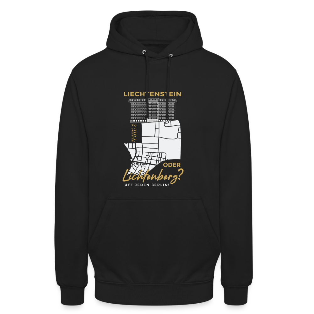 Liechtenstein oder Lichtenberg - Unisex Hoodie - Schwarz