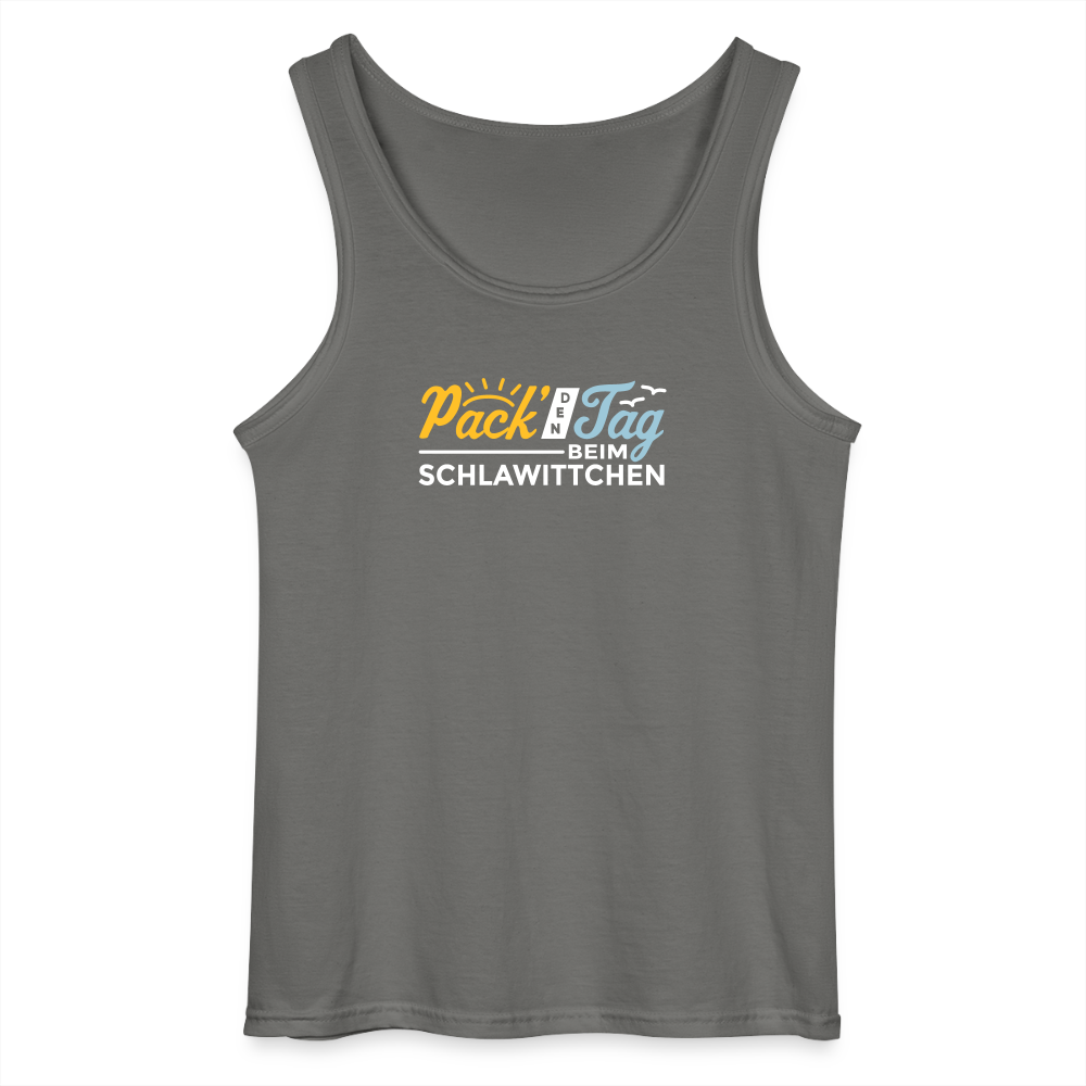 Pack' den Tag beim Schlawittchen - Männer Tank Top - Anthrazit
