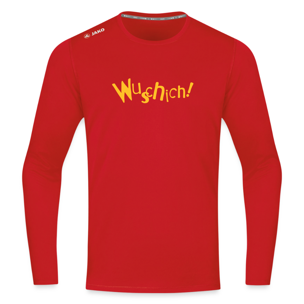 Wuschich! - Männer Sport Langamshirt - Rot