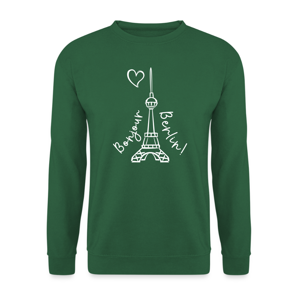 Eiffelturm in Berlin Bonjour - Unisex Pullover - Grün