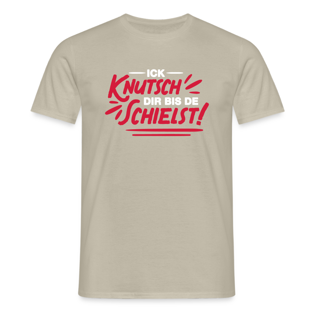 Ick knutsch dir! - Männer Premium T-Shirt - Sandbeige