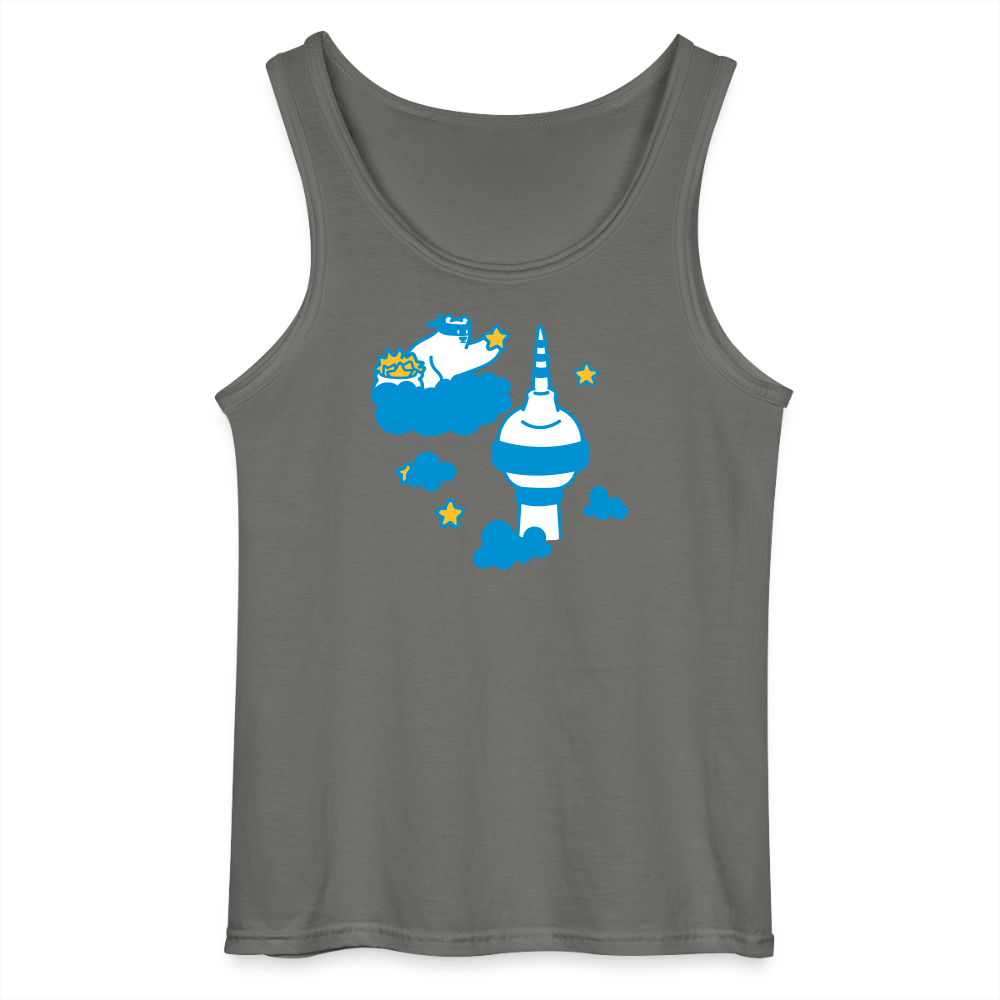 Berliner Bär bei Nacht - Männer Tank Top - Anthrazit