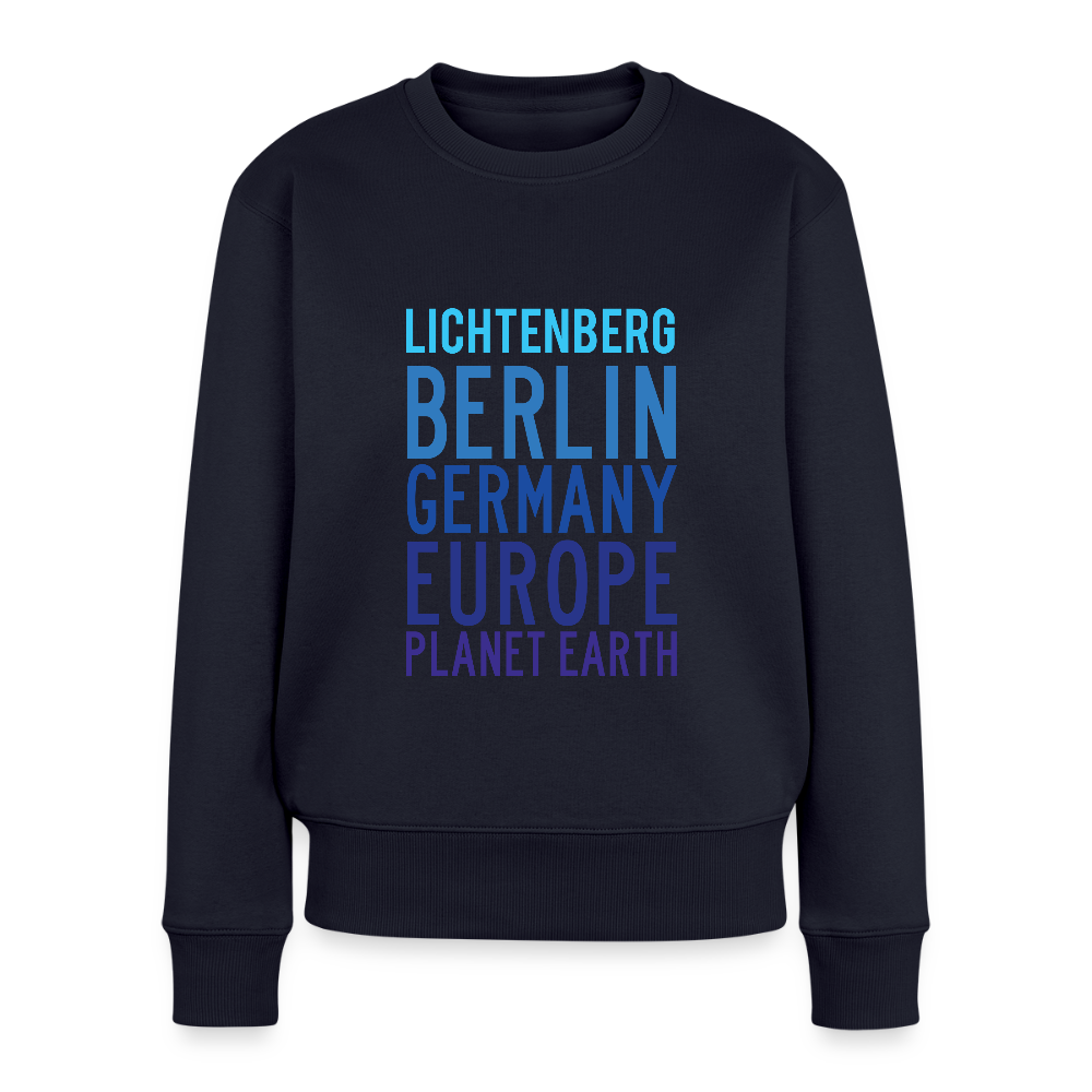 Lichtenberg Planet Earth - Frauen Premium Pullover - Navy