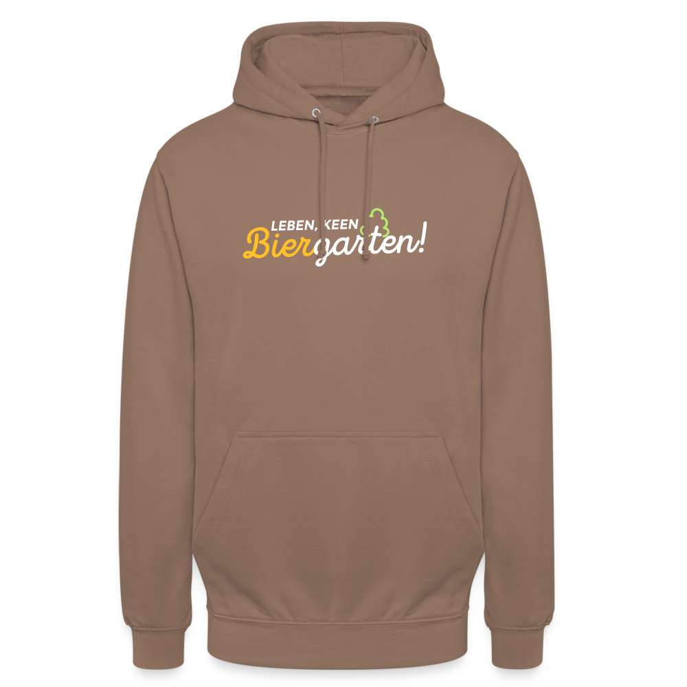 Leben, keen Biergarten! - Unisex Hoodie - Mokka