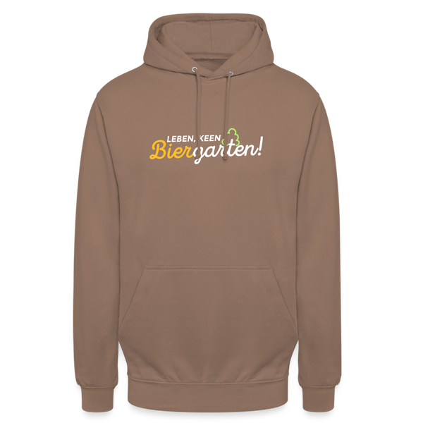 Leben, keen Biergarten! - Unisex Hoodie - Mokka