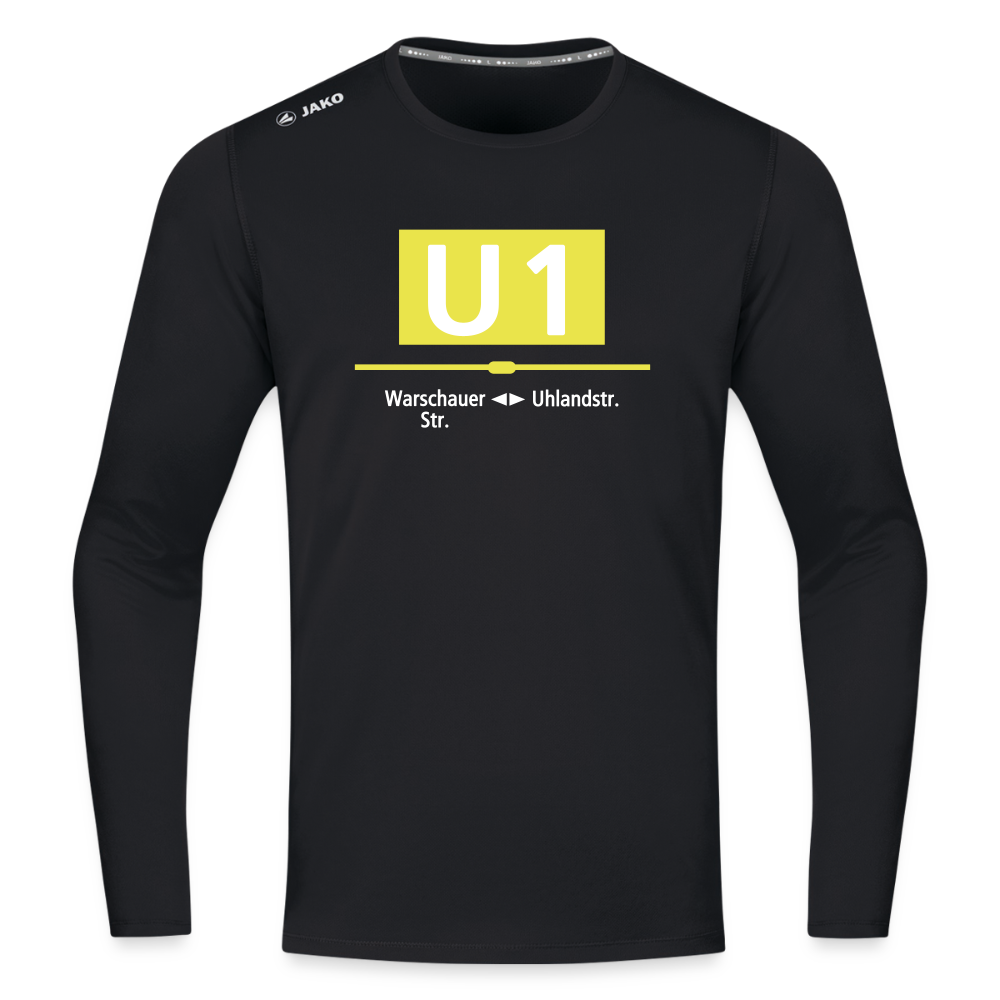 U1 - Männer Sport Langamshirt - Schwarz