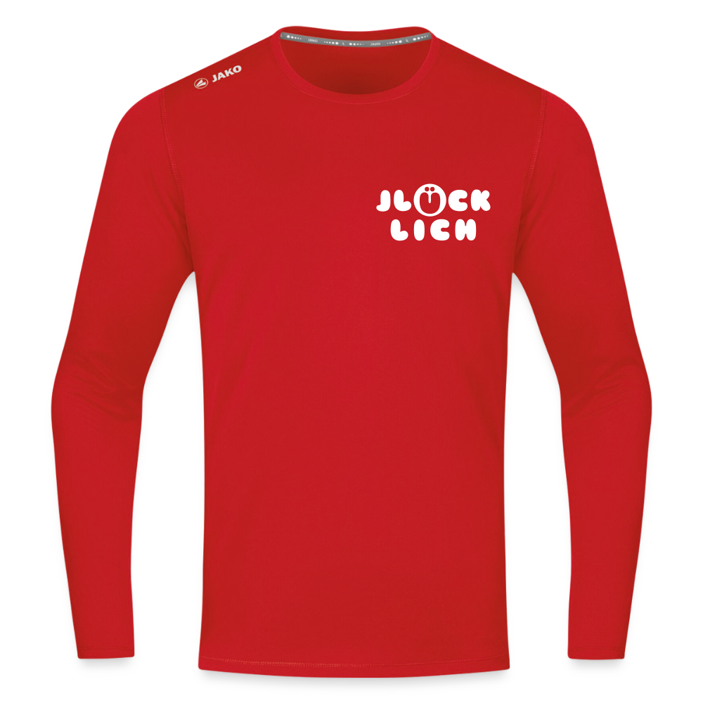 Jlücklich - Männer Sport Langamshirt - Rot
