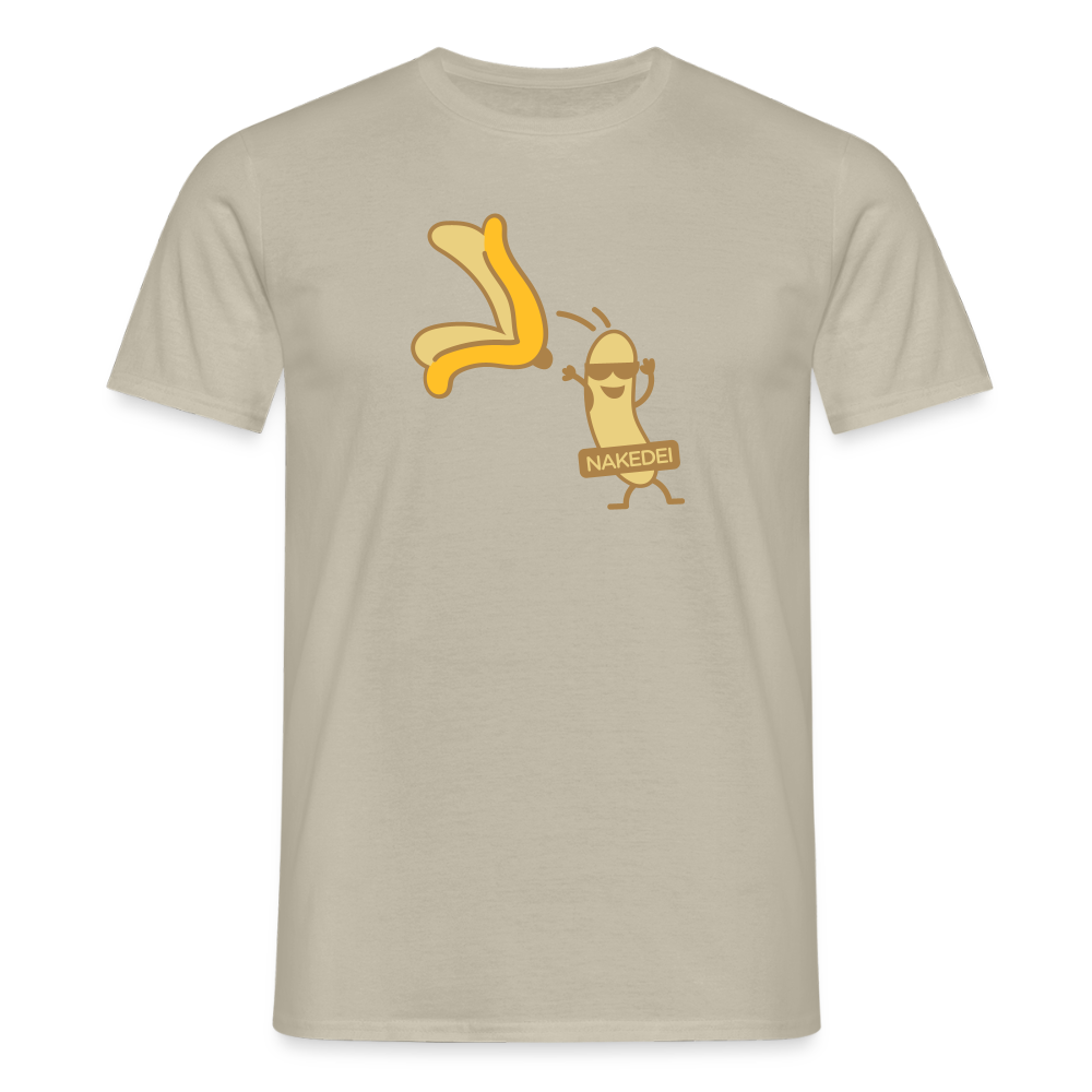 Nakedei - Männer Premium T-Shirt - Sandbeige