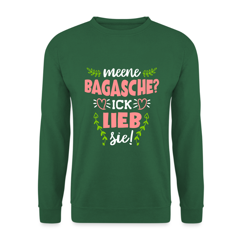 Meene Bagasche Ick Lieb Sie - Unisex Pullover - Grün
