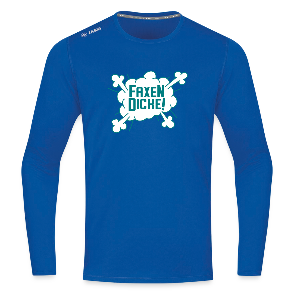 Faxen Dicke! - Männer Sport Langamshirt - Royalblau