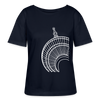 Der Turm von unten - weiß - Relaxed Rundhals Frauen Bio-T-Shirt - Navy