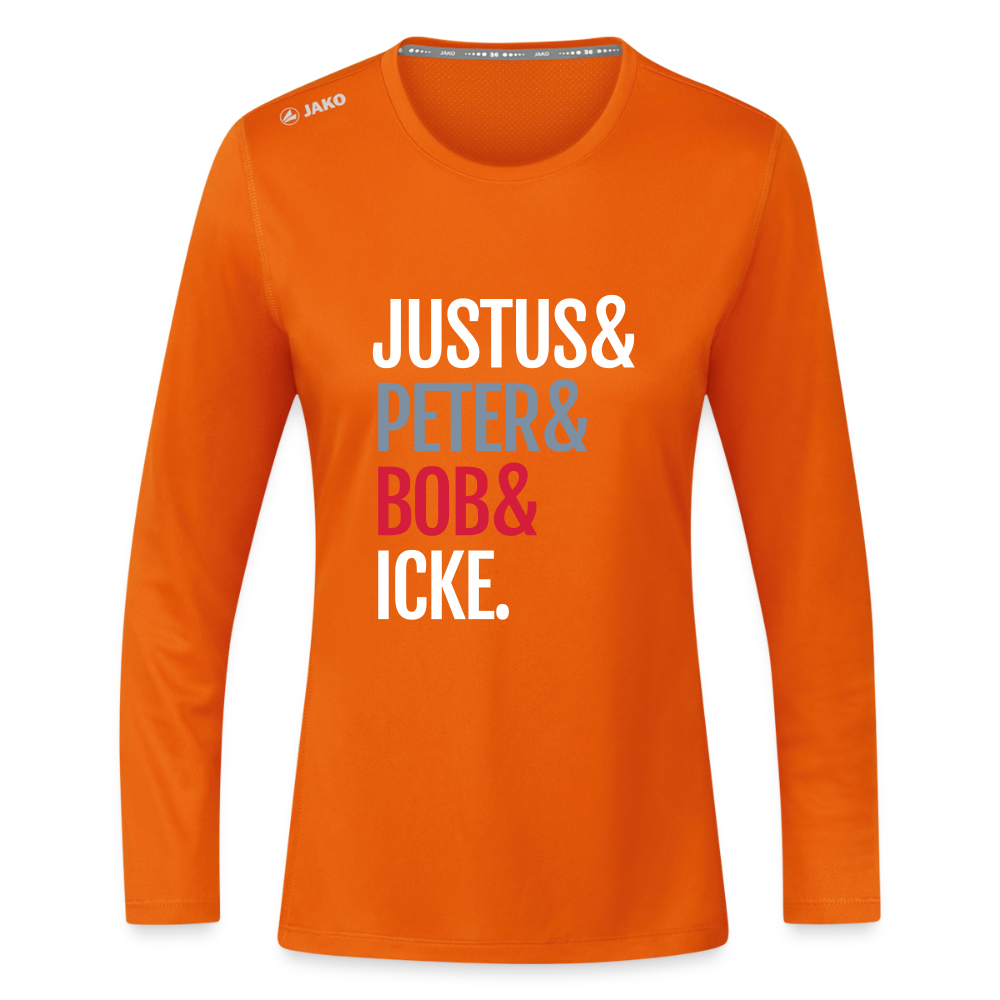 Justus & Peter & Bob & Icke - Frauen Sport Langarmshirt - Neonorange