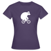 Fahrradbär - Frauen Premium T-Shirt - Dunkellila