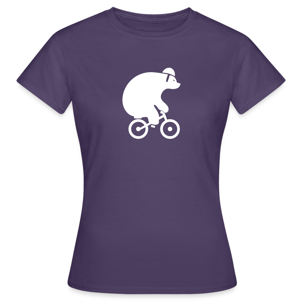 Fahrradbär - Frauen Premium T-Shirt - Dunkellila