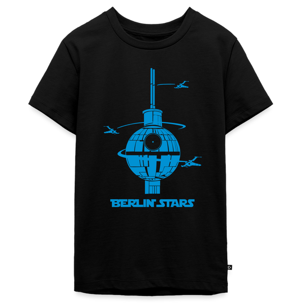 Berlin Stars - Blau - Teenager Premium T-Shirt - Schwarz