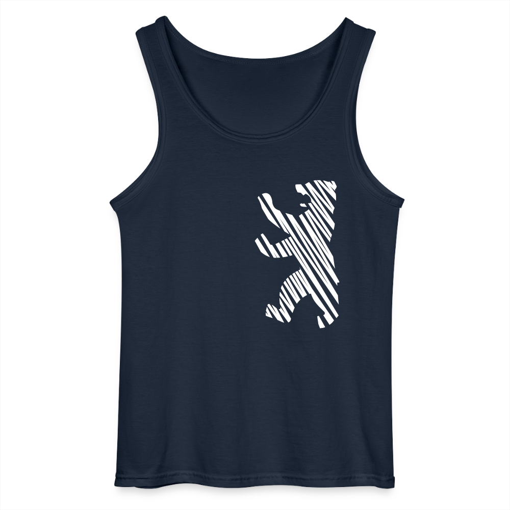 Berliner Bär im Netz - weiß - Männer Tank Top - Navy