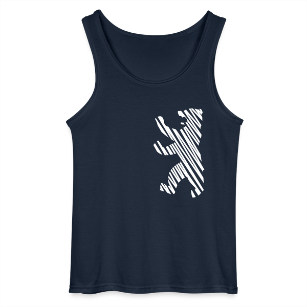 Berliner Bär im Netz - weiß - Männer Tank Top - Navy