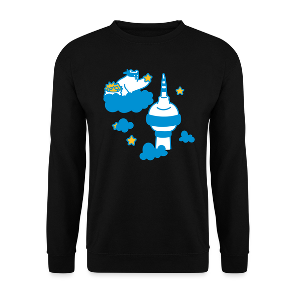 Berliner Bär bei Nacht - Unisex Pullover - Schwarz