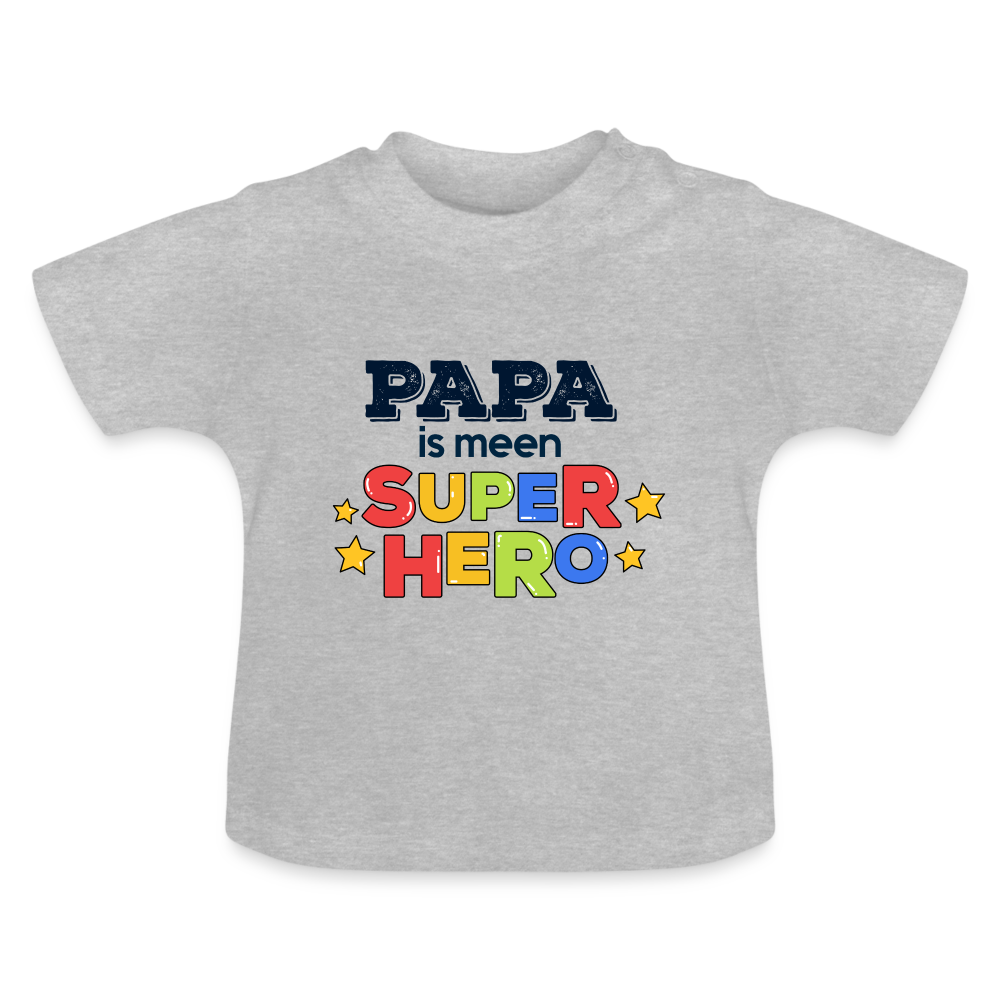 Super Hero - Baby T-Shirt - Grau meliert