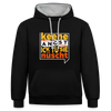 Keene Angst Ick Tu Sie Nüscht - Kontrast Hoodie - Schwarz/Grau meliert