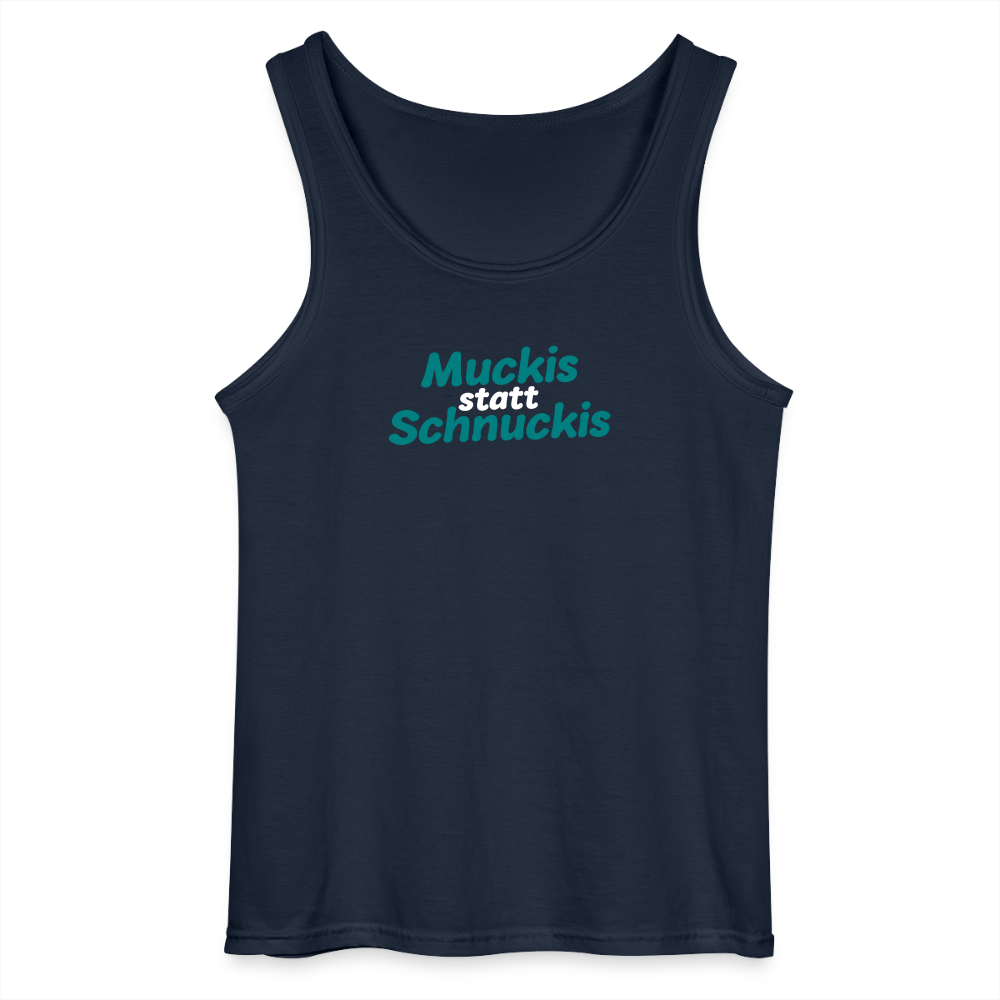 Muckis statt Schnuckis - Männer Tank Top - Navy