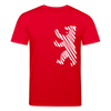 Berliner Bär im Netz - weiß - Unisex Bio T-Shirt - Rot