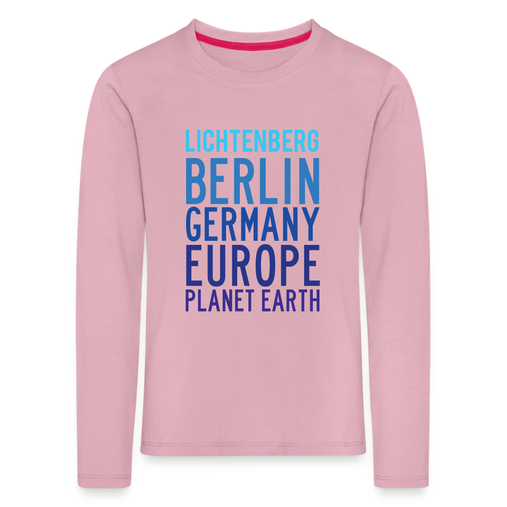 Lichtenberg Planet Earth - Kinder Langarmshirt - Hellrosa