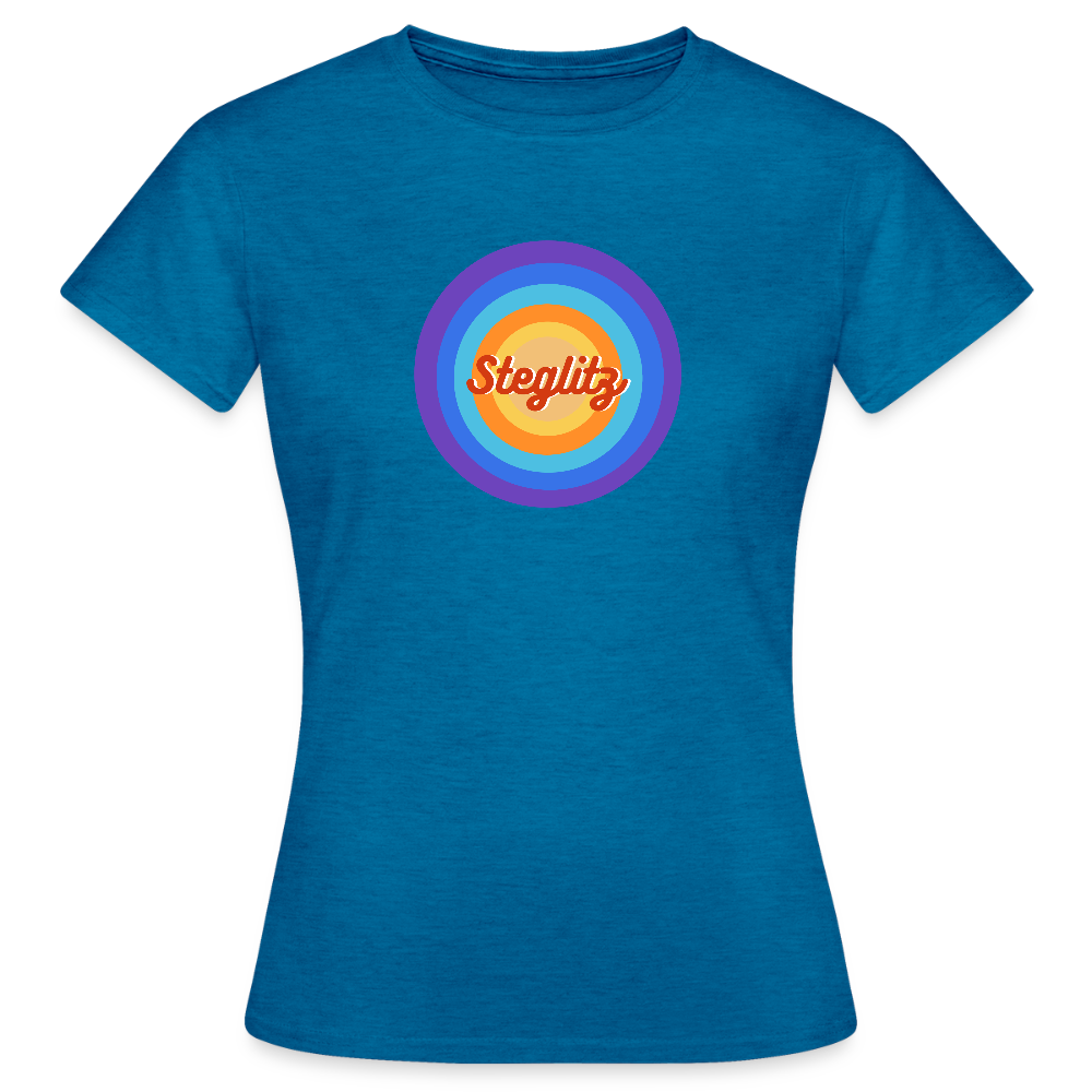 Steglitz Retro - Frauen Premium T-Shirt - Antikblaues Saphir meliert