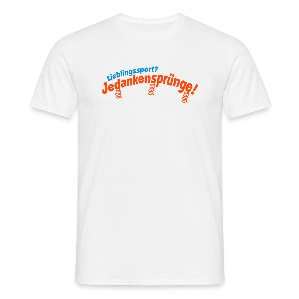 Lieblingssport? Jedankensprünge! - Männer Premium T-Shirt - Weiß