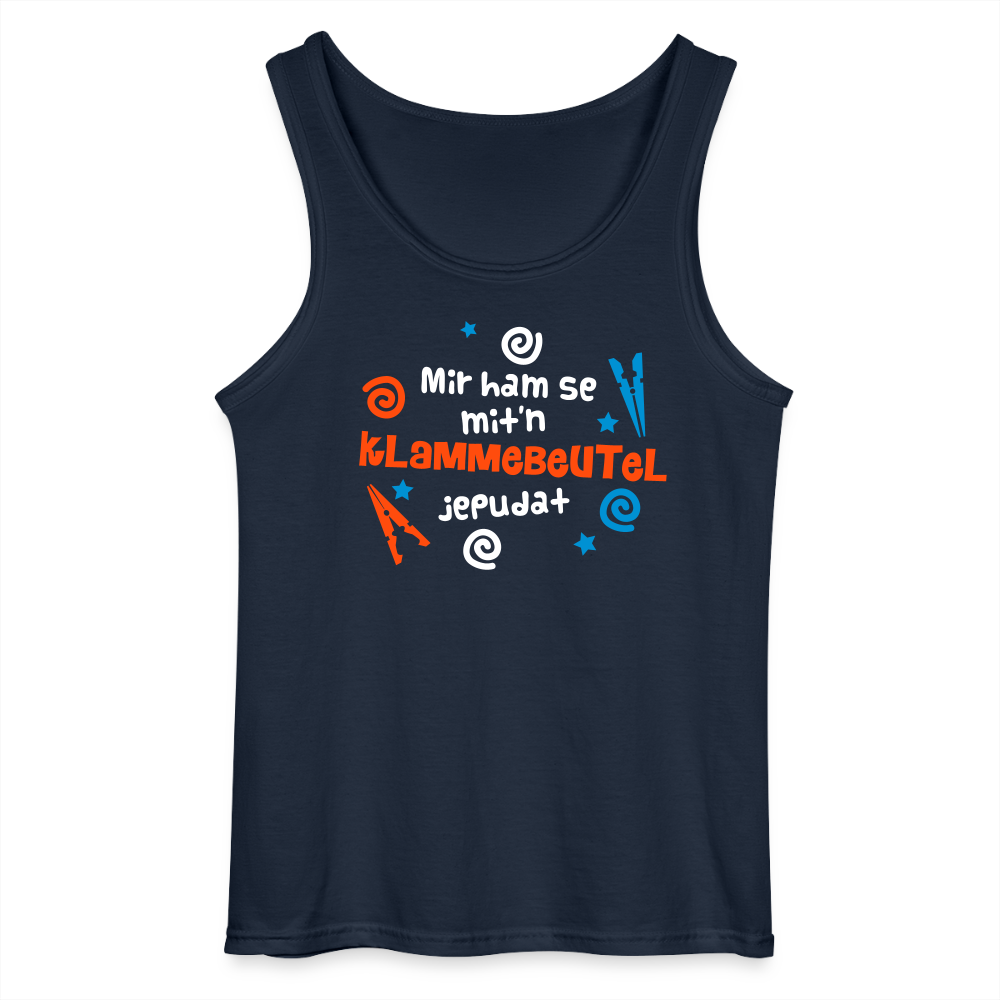 Mit'n Klammabeutel jepudat - Männer Tank Top - Navy
