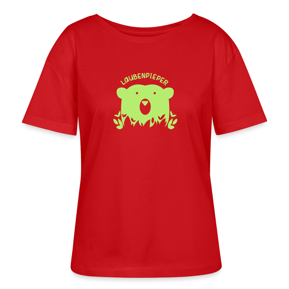 Laubenpieper - Relaxed Rundhals Frauen Bio-T-Shirt - Rot