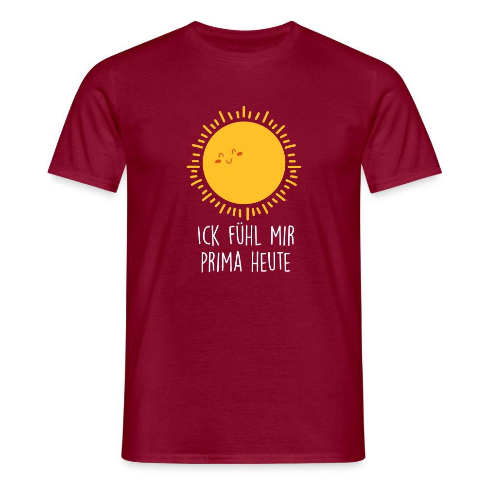 Ick fühl mir prima - Männer Premium T-Shirt - Ziegelrot