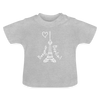 Eiffelturm in Berlin Bonjour - Baby T-Shirt - Grau meliert