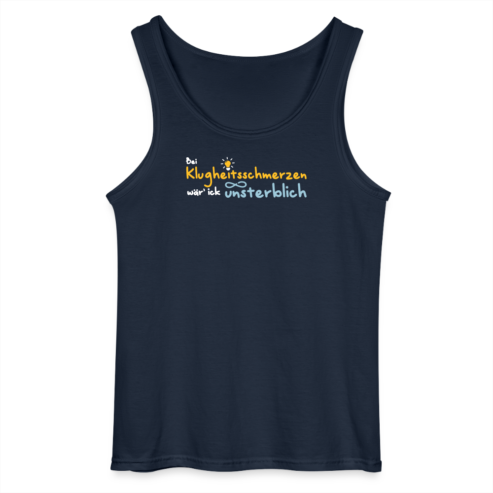 Bei Klugheitsschmerzen wär' ick unsterblich - Männer Tank Top - Navy