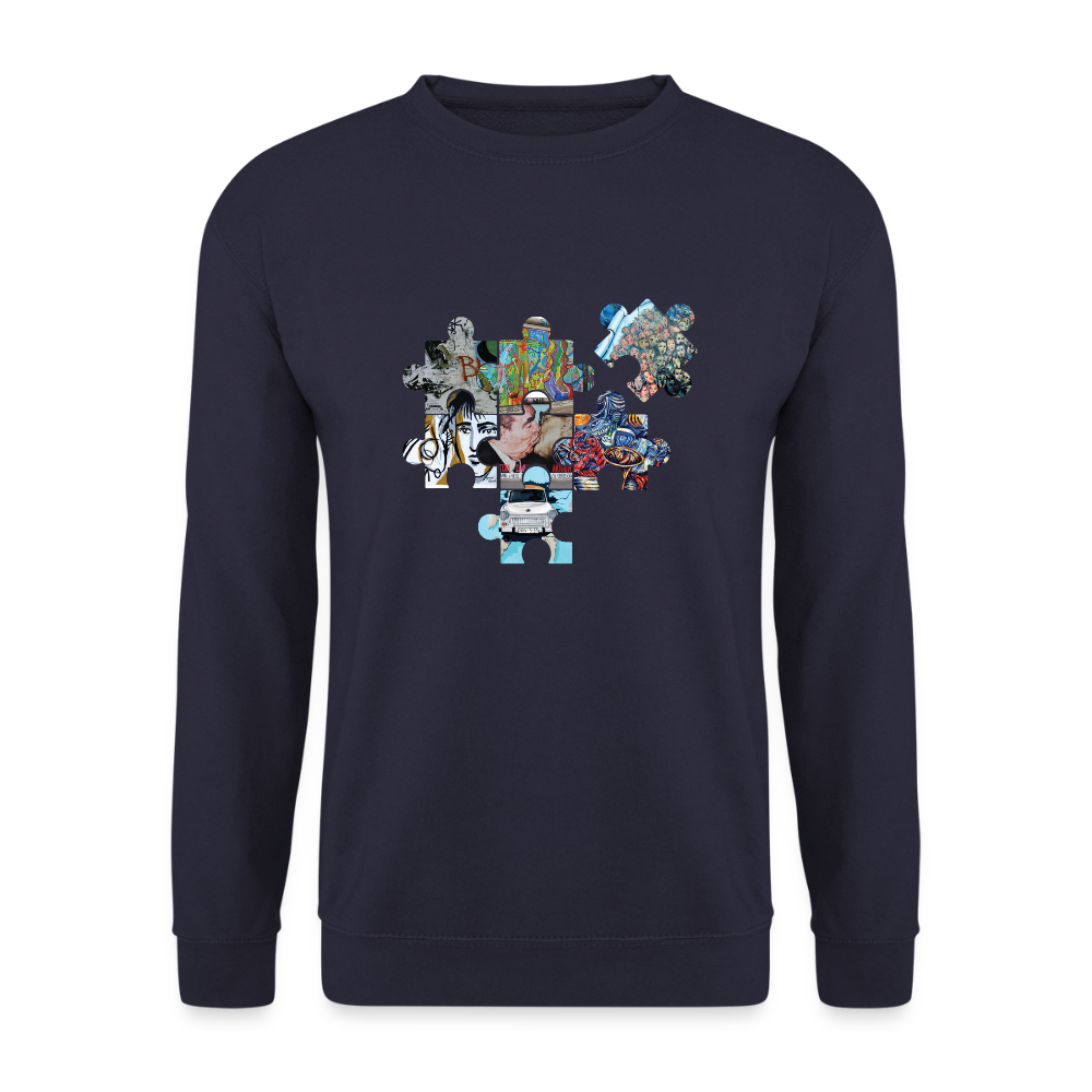 Berliner Mauer Puzzle - Unisex Pullover - Navy