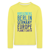 Kreuzberg - Planet Earth - Kinder Langarmshirt - Gelb