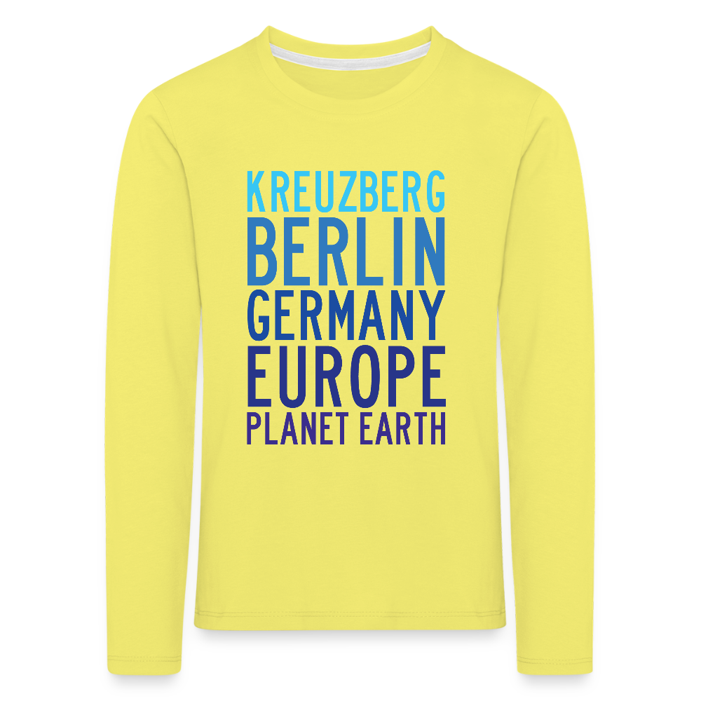Kreuzberg - Planet Earth - Kinder Langarmshirt - Gelb