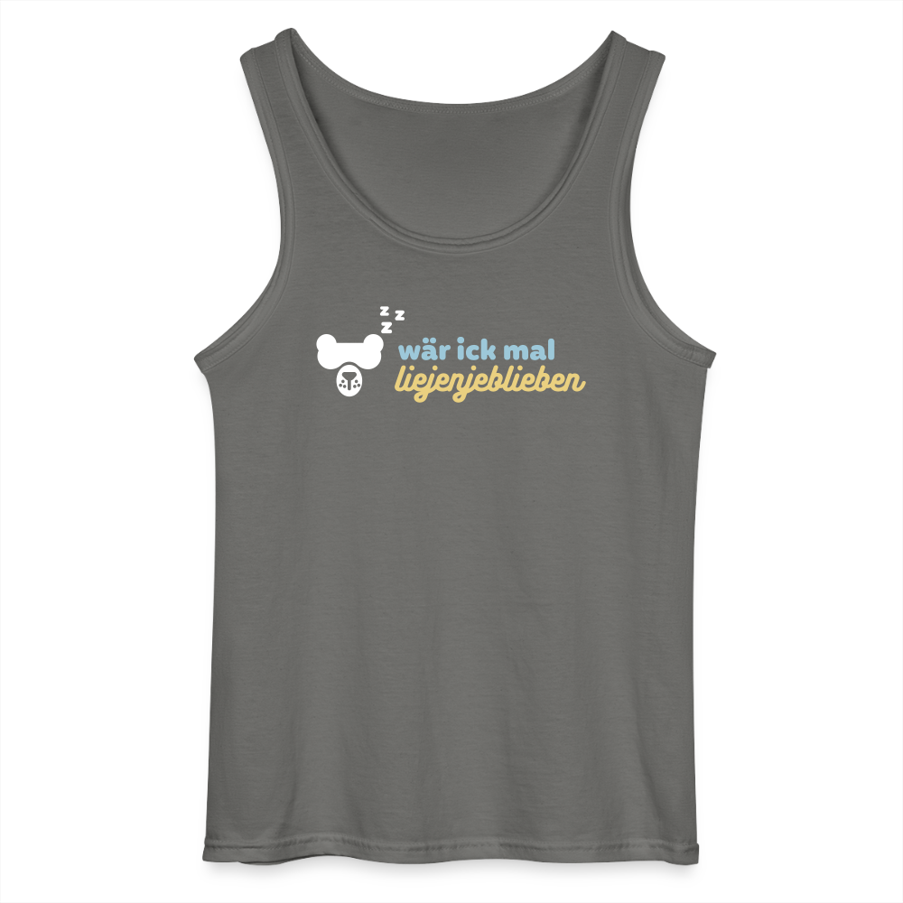 wär ick mal liejenjeblieben - Männer Tank Top - Anthrazit