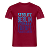 Steglitz Planet Earth - Männer Premium T-Shirt - Ziegelrot