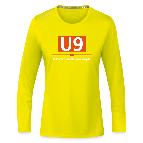 U9 - Frauen Sport Langarmshirt - Neongelb